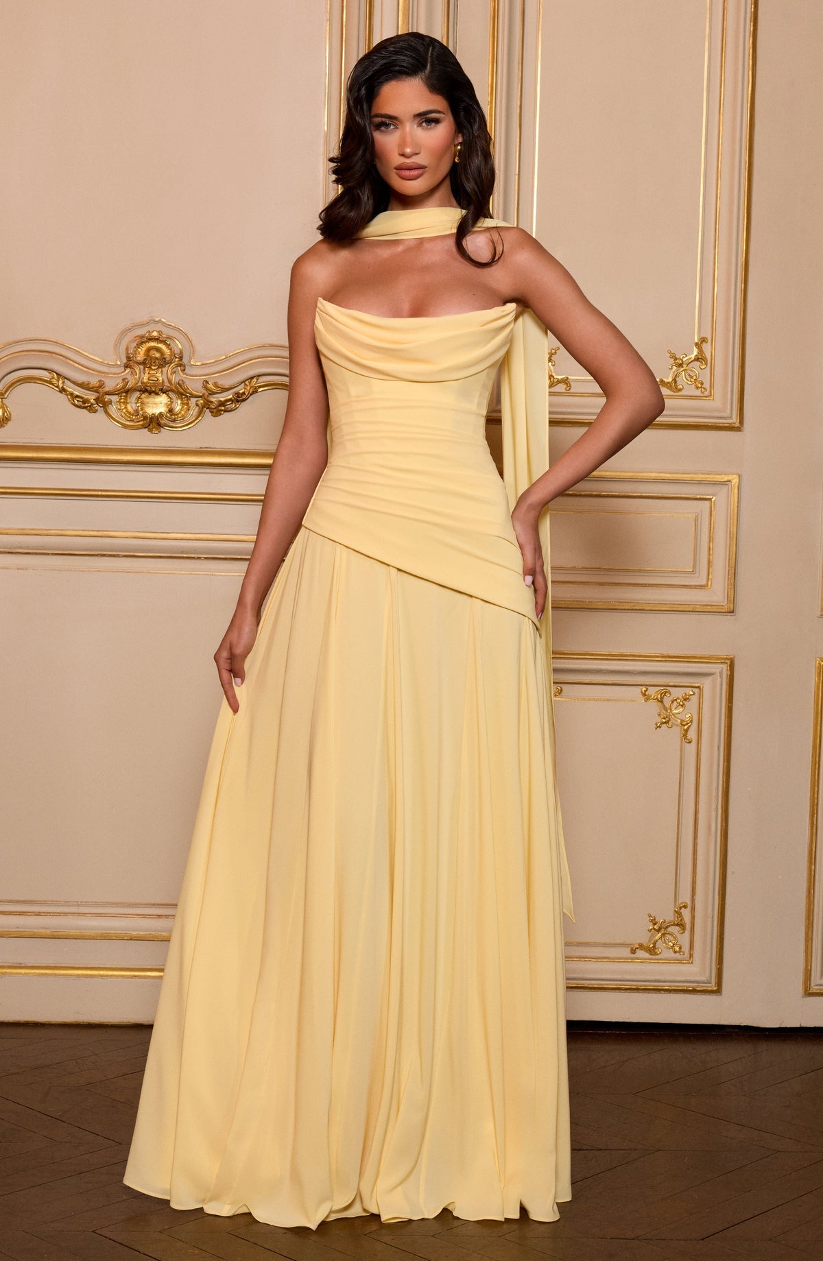 Robe longue Patricia — Citron — vue 2