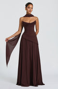 Robe longue Patricia — Prune