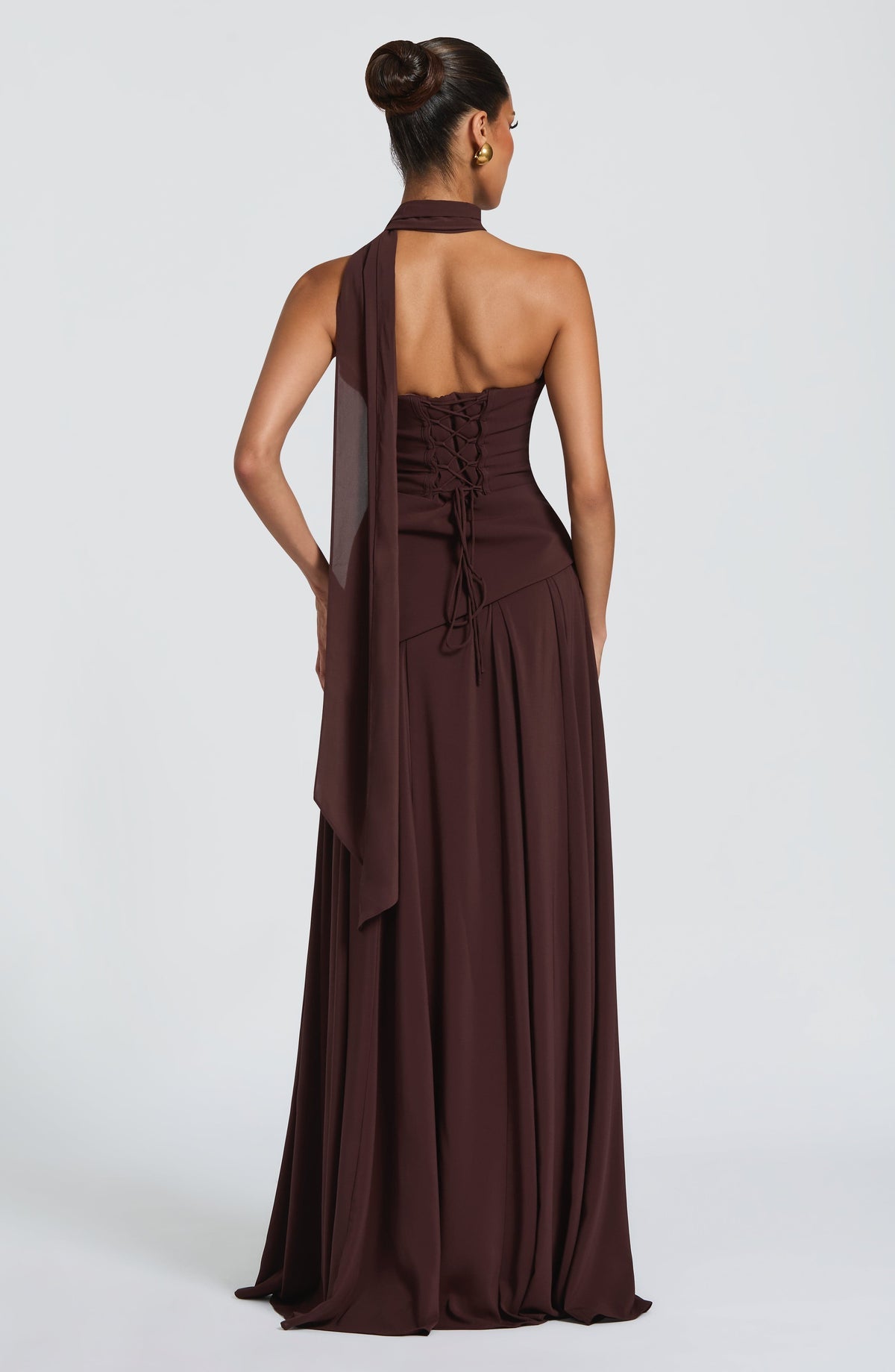 Robe longue Patricia — Prune — vue 3