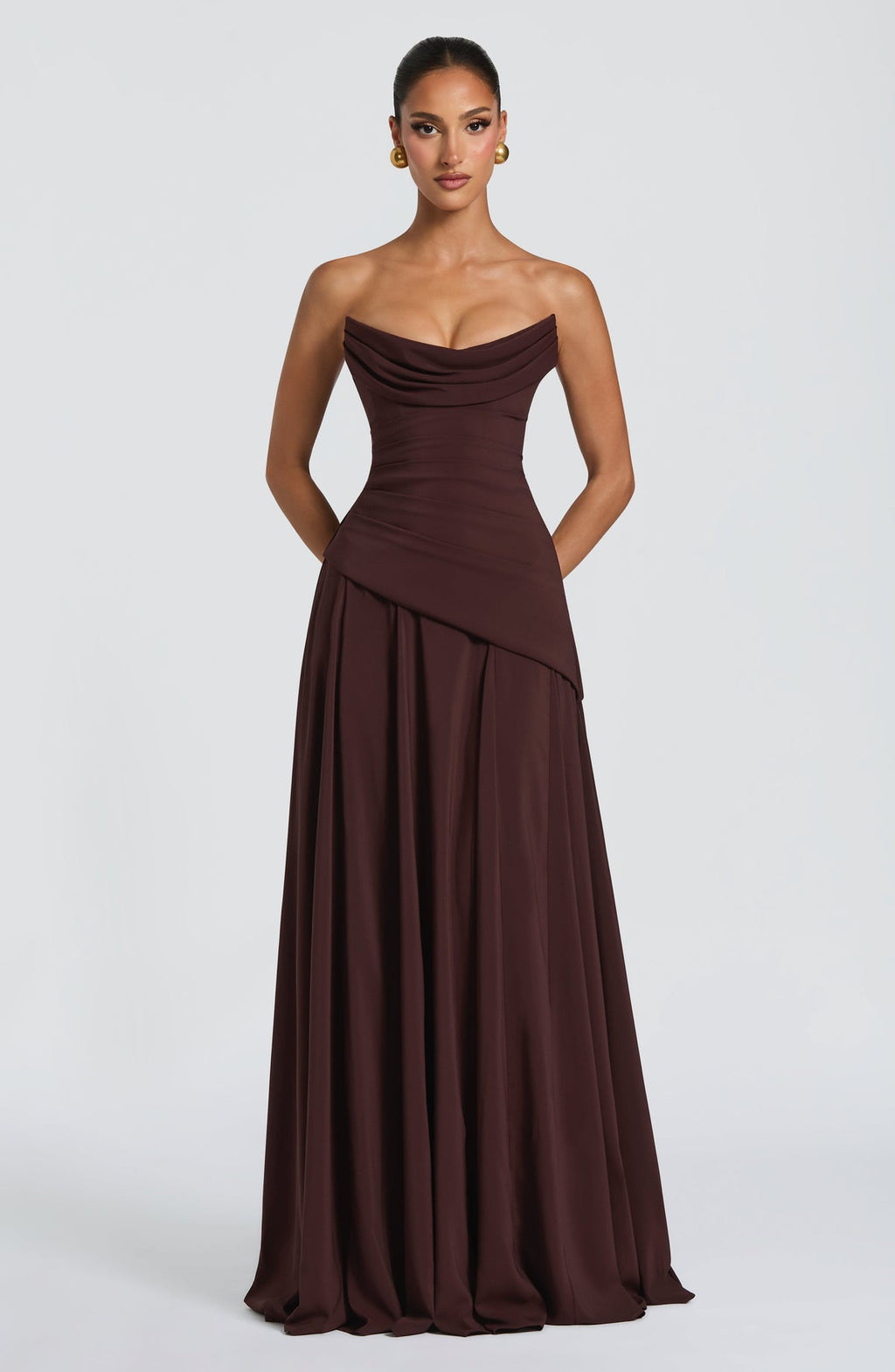 Robe longue Patricia — Prune — vue 2