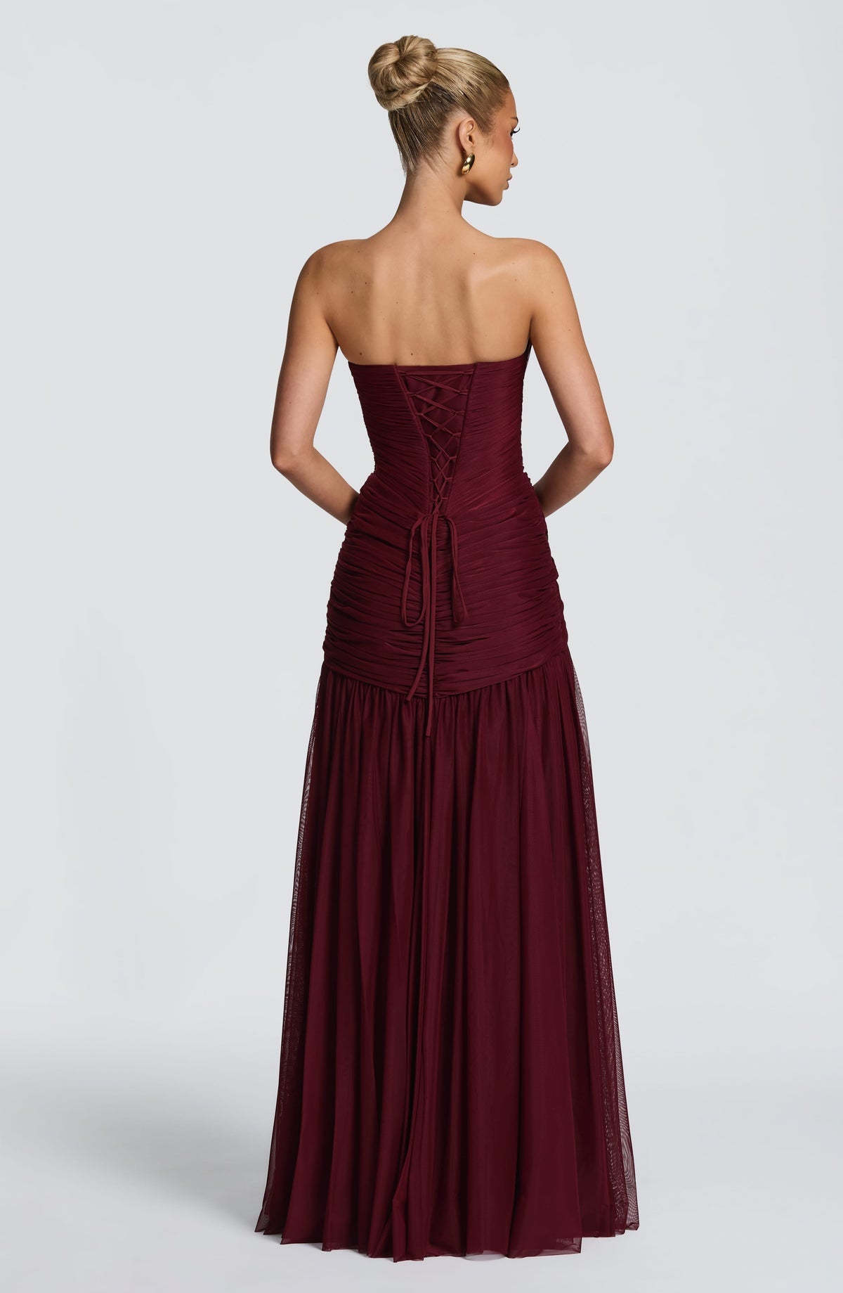 Robe longue Persephara — Rouge cerise — vue 5