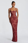 Robe longue Polina — Bordeaux