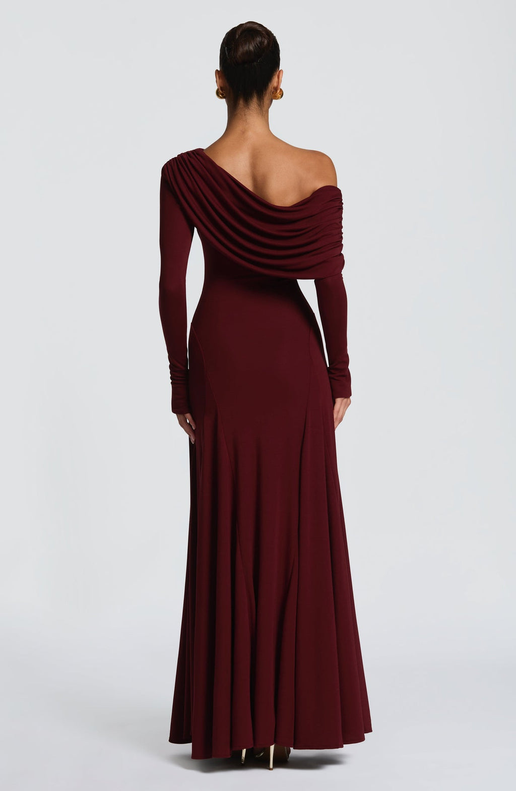 Robe longue Rafaela — Rouge cerise — vue 3