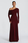 Robe longue Rafaela — Rouge cerise