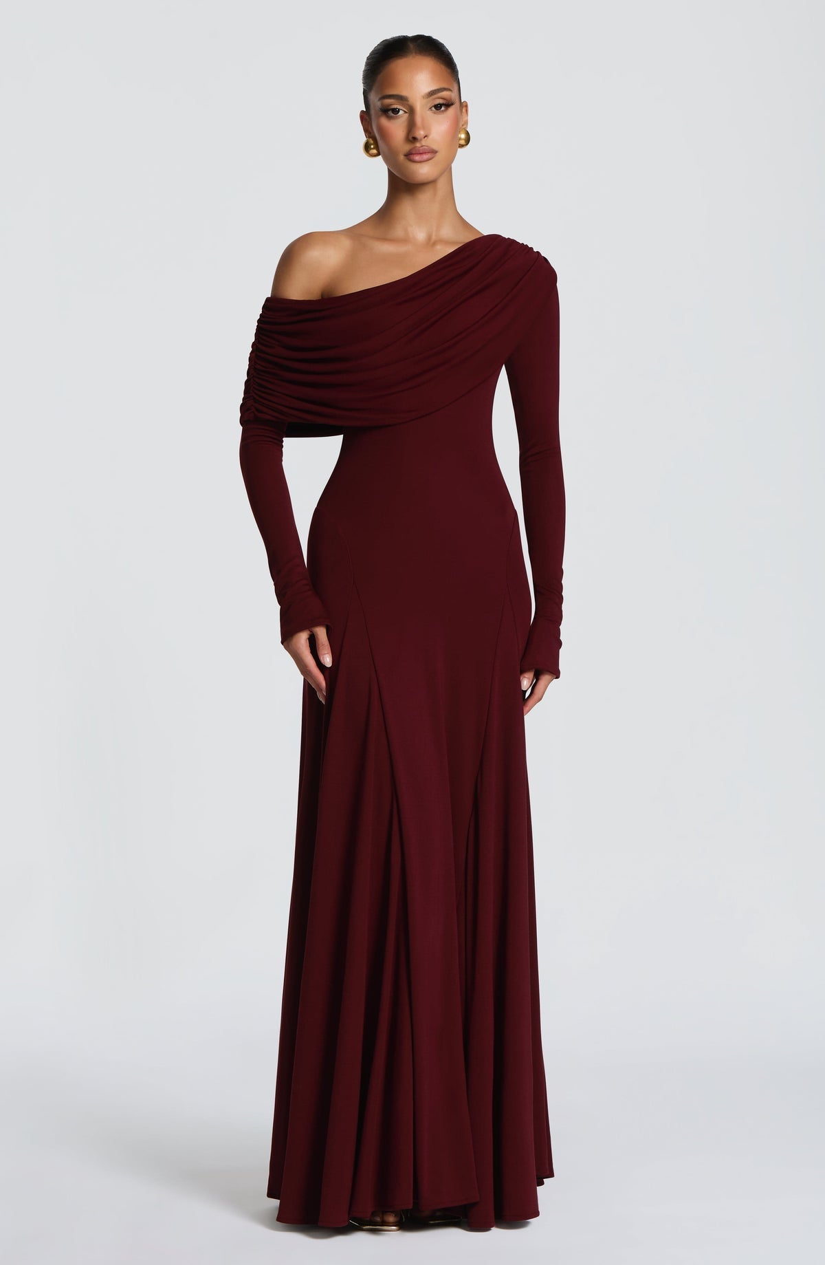 Robe longue Rafaela — Rouge cerise