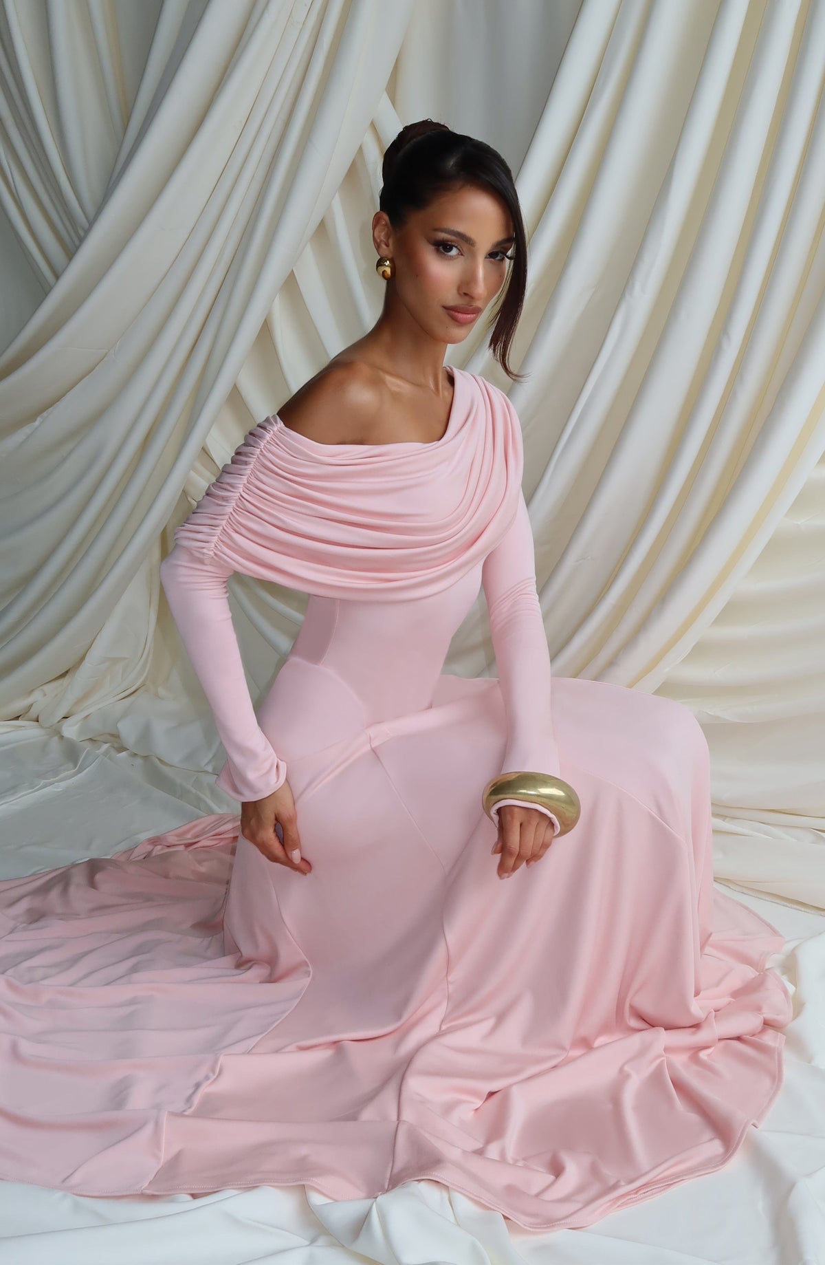 Robe longue Rafaela — Soft Blush — vue 2