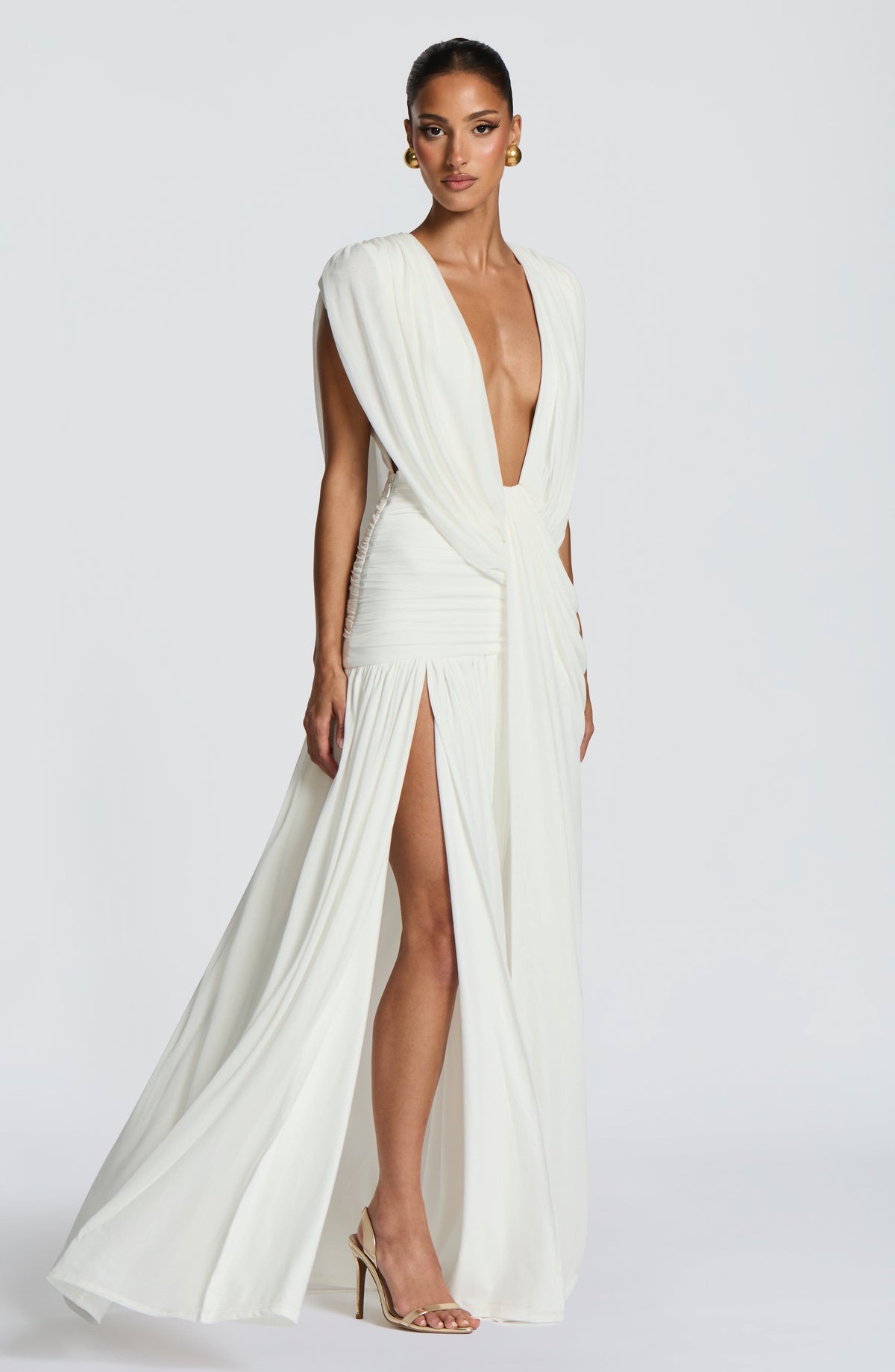 Robe de soirée Romilly — Ivoire — vue 3