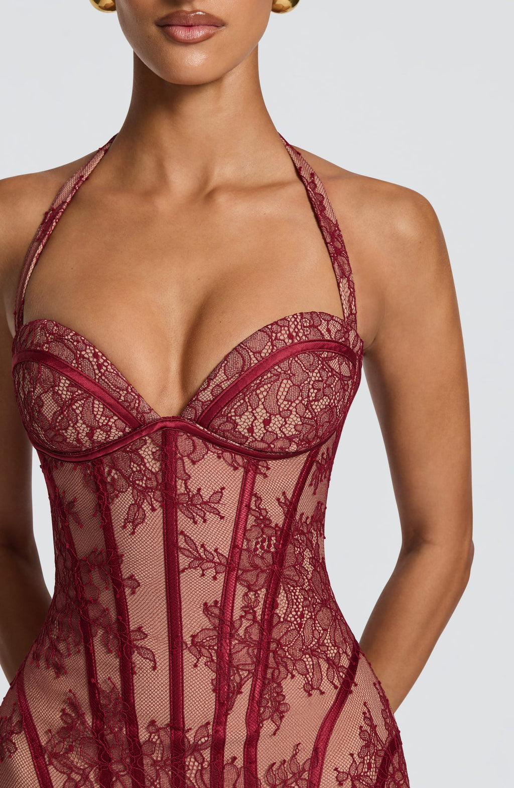 Robe midi Rona — Bordeaux — vue 4