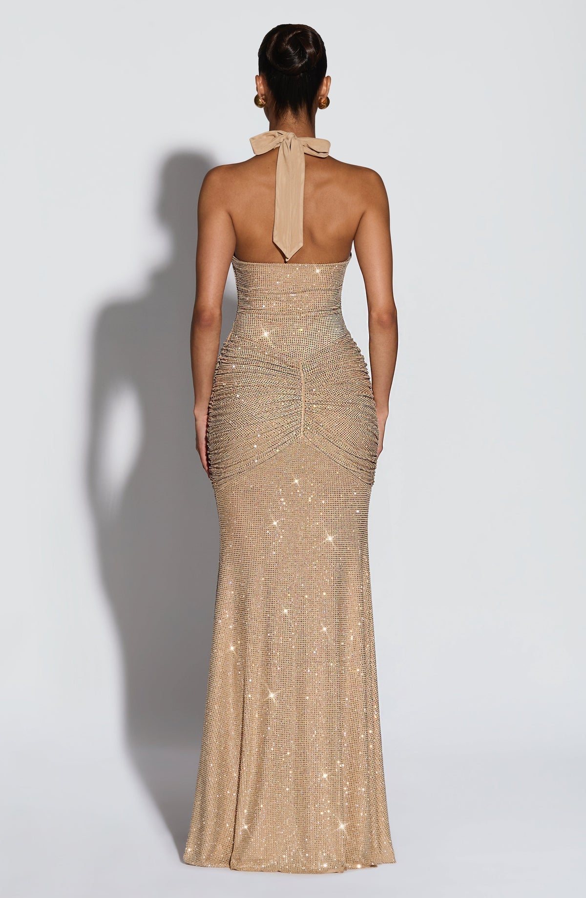 Robe longue Rosetta — Doré scintillant — vue 4