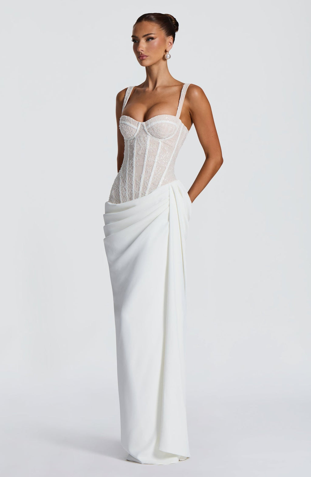 Robe longue Seren — Ivoire — vue 5