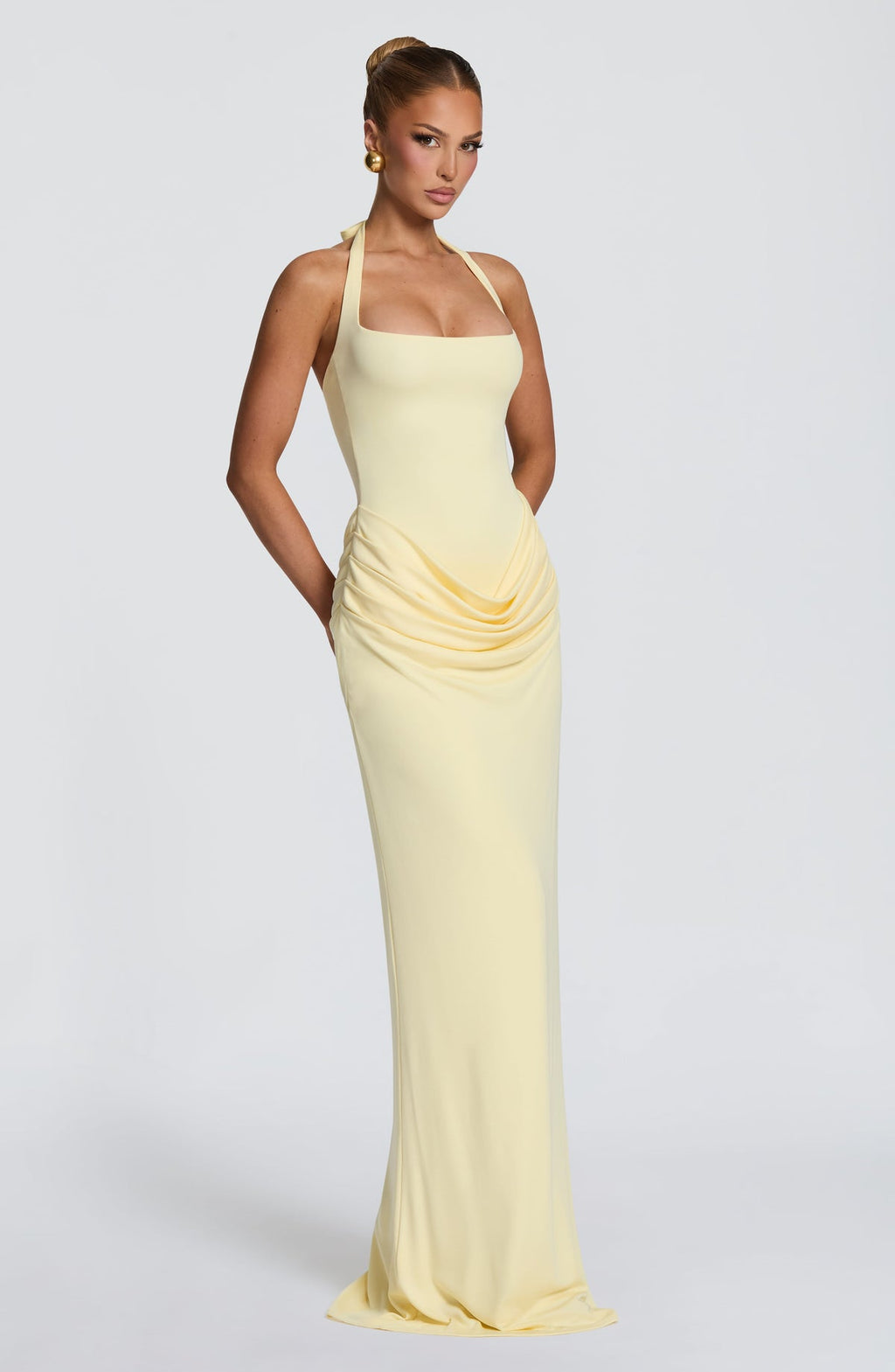 Robe longue Sharona — Citron — vue 3