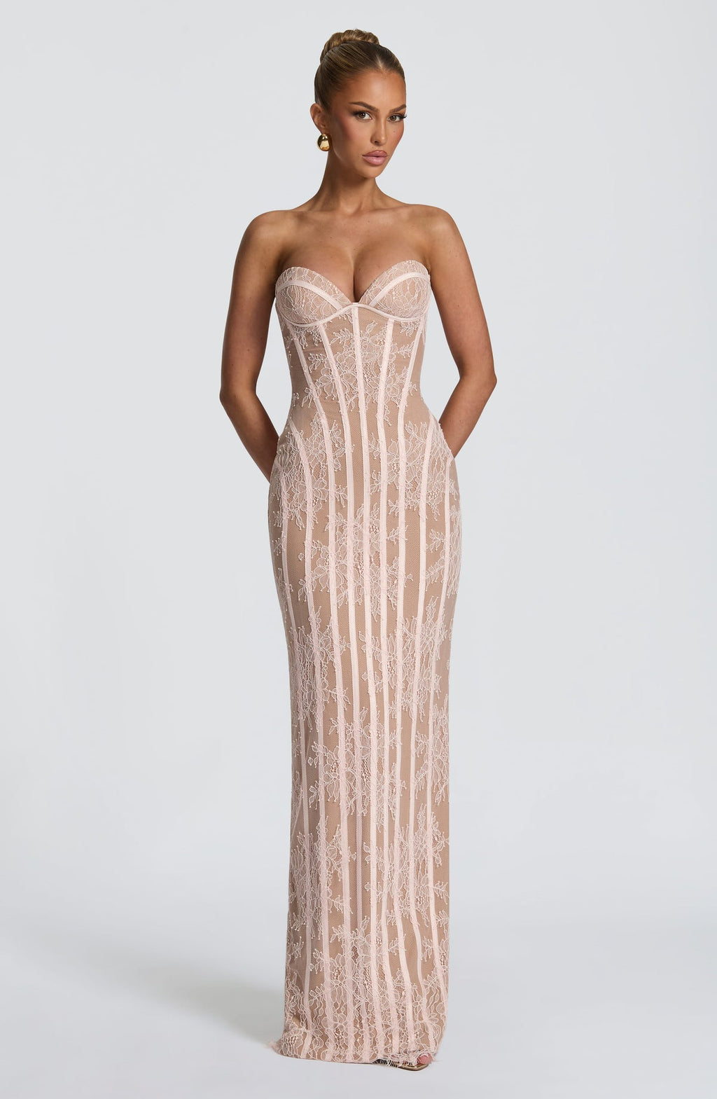 Sian maxi dress — Blush