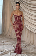 Robe longue Sian — Bordeaux
