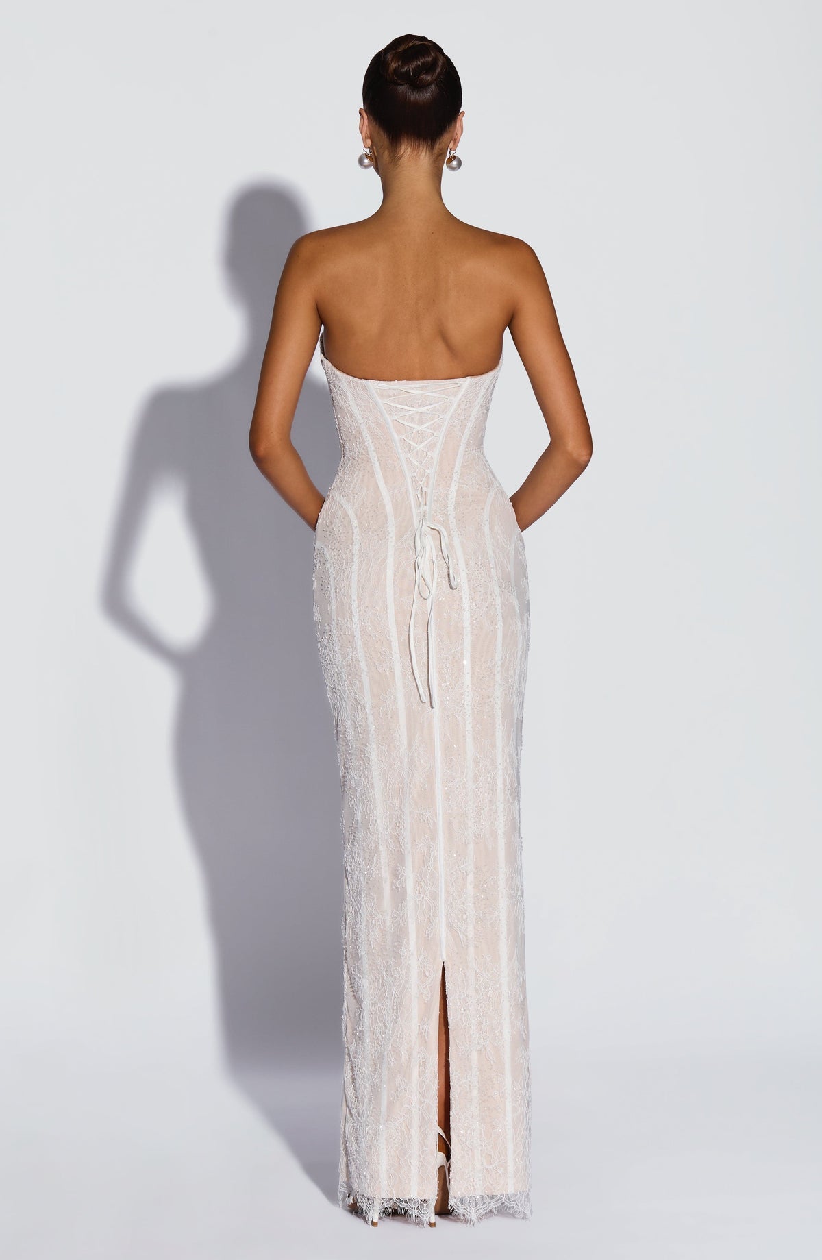 Robe longue Sian — Ivoire Embellishment — vue 3