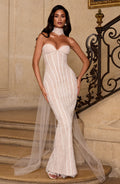 Robe longue Sian — Ivoire Embellishment