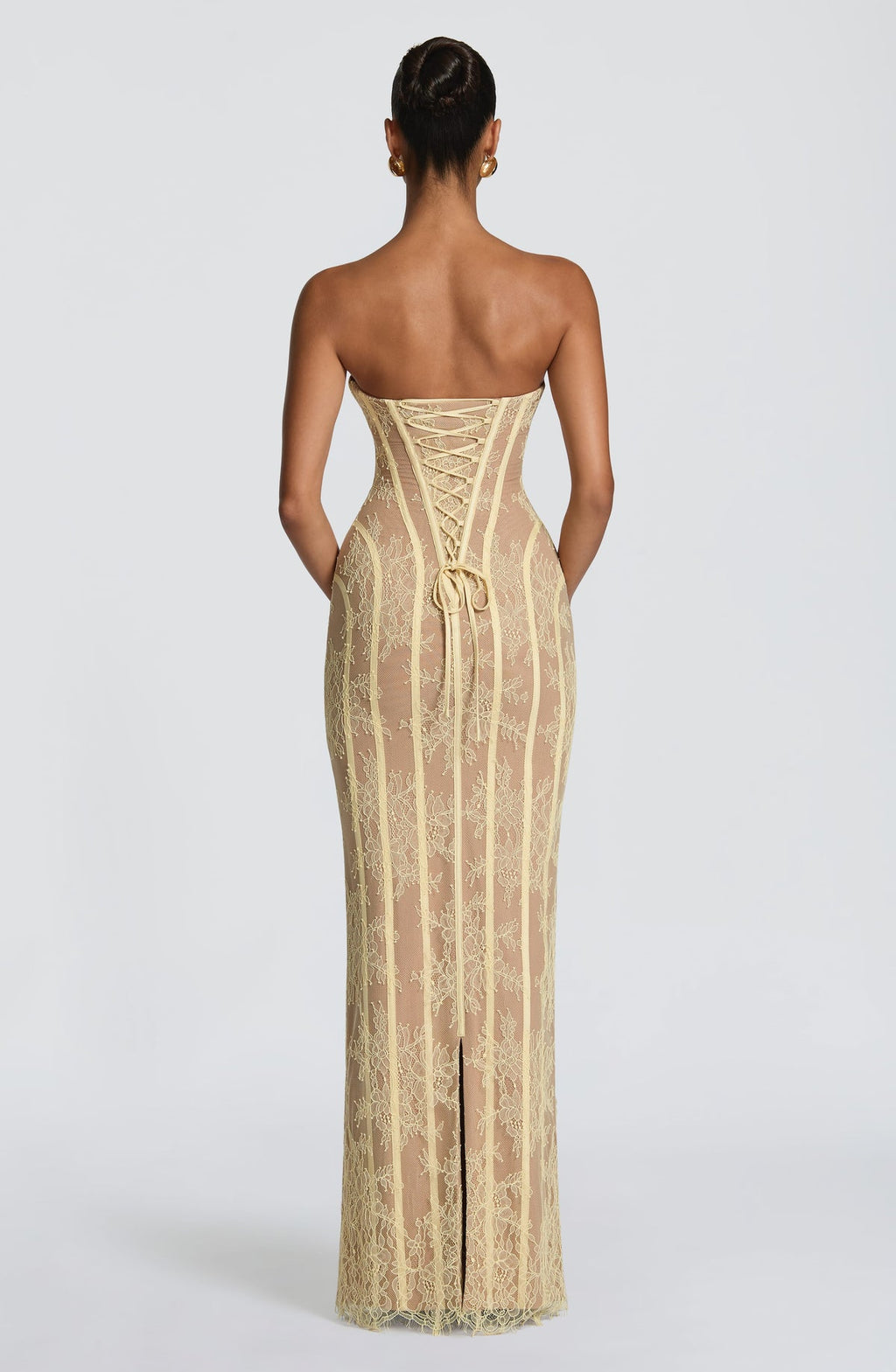 Robe longue Sian — Citron — vue 3