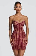 Robe courte Sian — Bordeaux