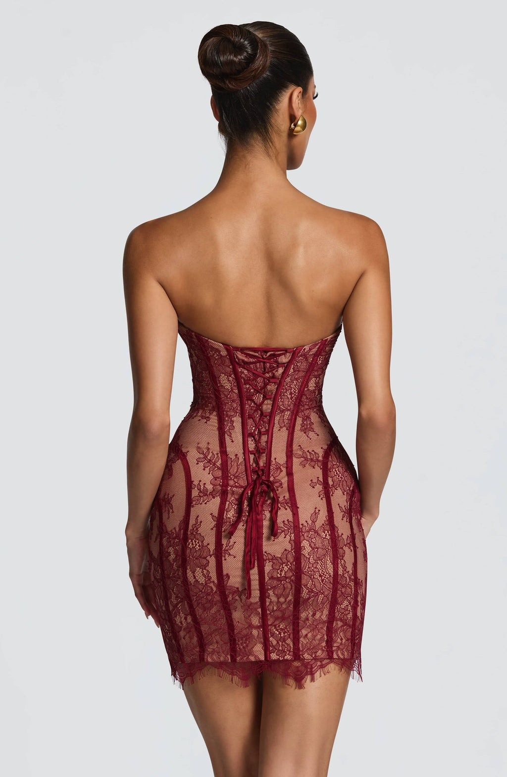 Robe courte Sian — Bordeaux — vue 2