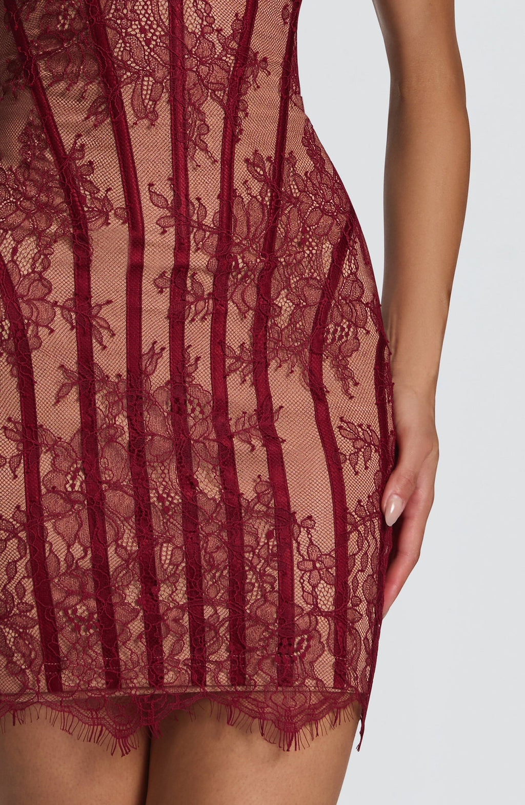 Robe courte Sian — Bordeaux — vue 4