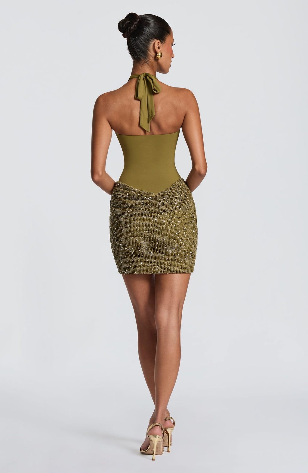 Robe courte Solea — Deep Olive — vue 2