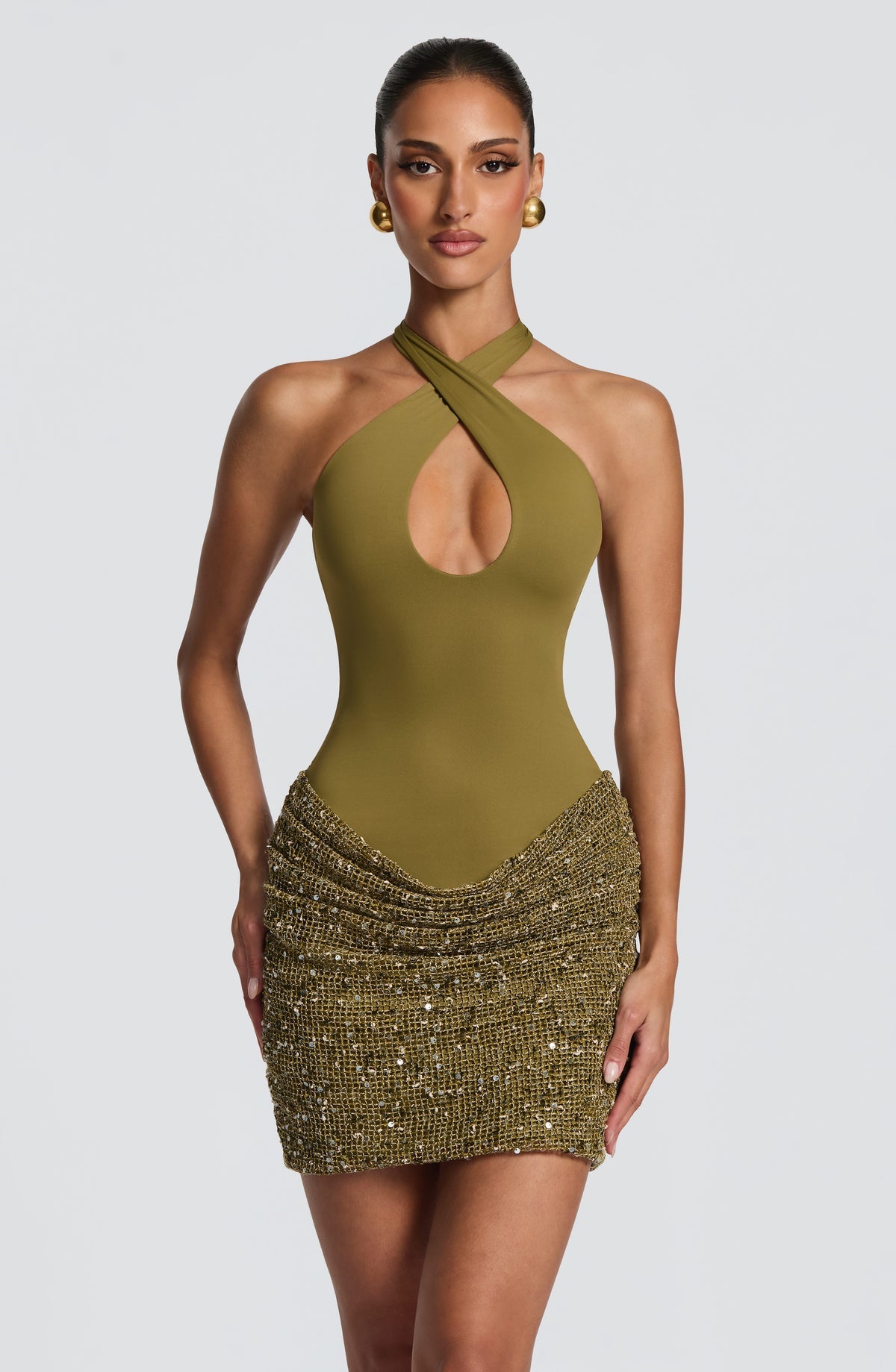 Robe courte Solea — Deep Olive