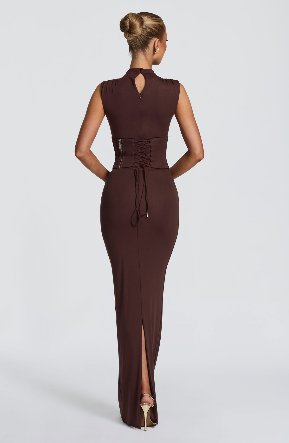 Robe longue Soline — Prune — vue 3