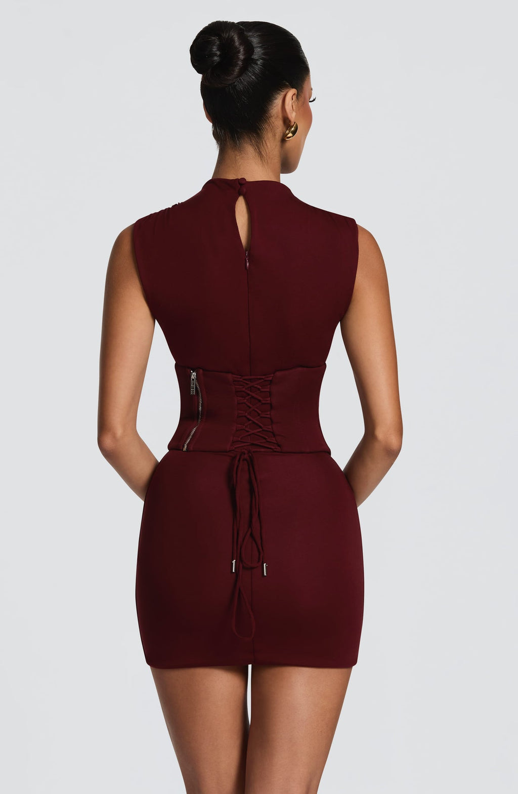 Robe courte Soline — Rouge cerise — vue 2