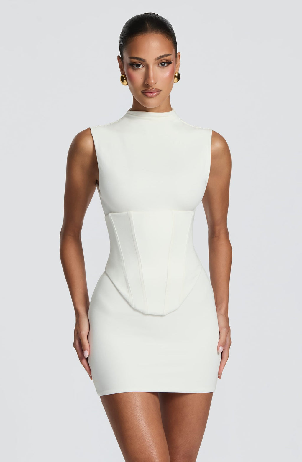 Robe courte Soline — Ivoire — vue 2