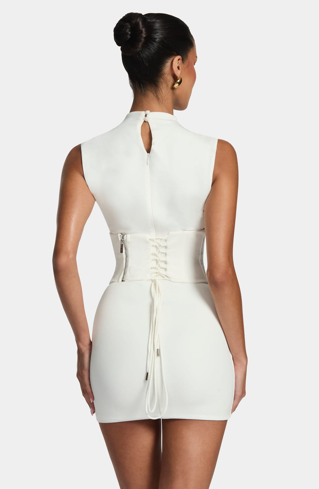 Robe courte Soline — Ivoire — vue 3