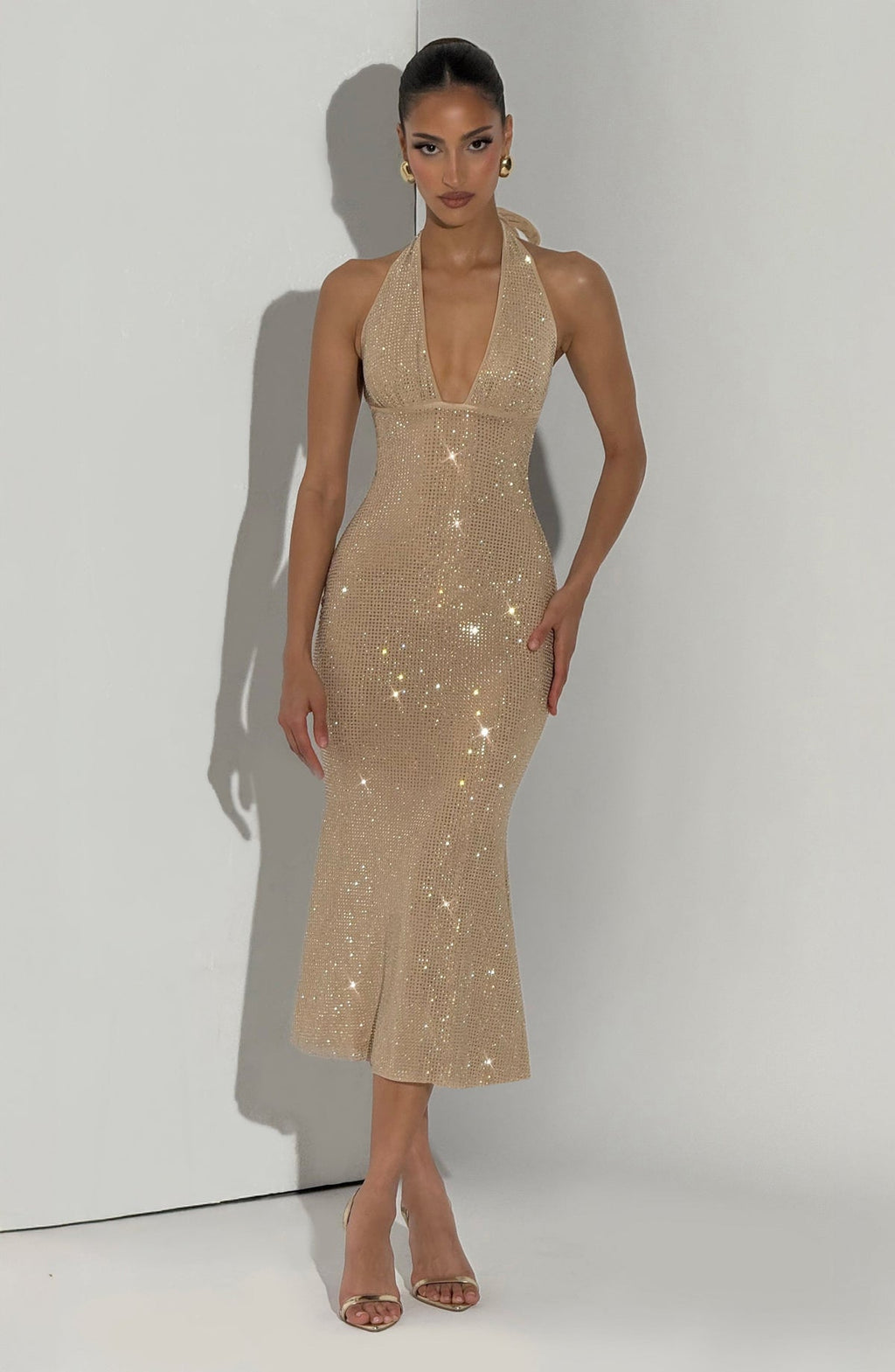 Robe midi Sonora — Doré — vue 5