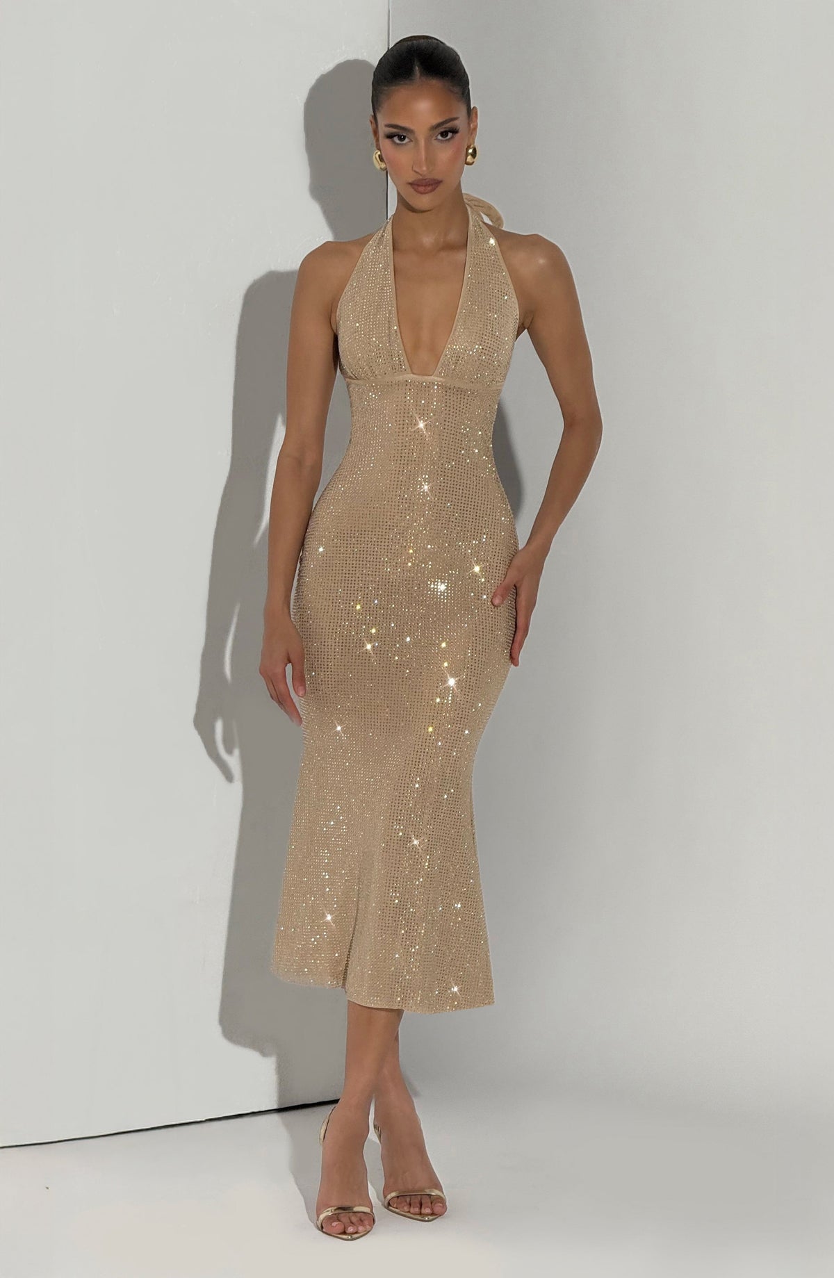 Robe midi Sonora — Doré — vue 5
