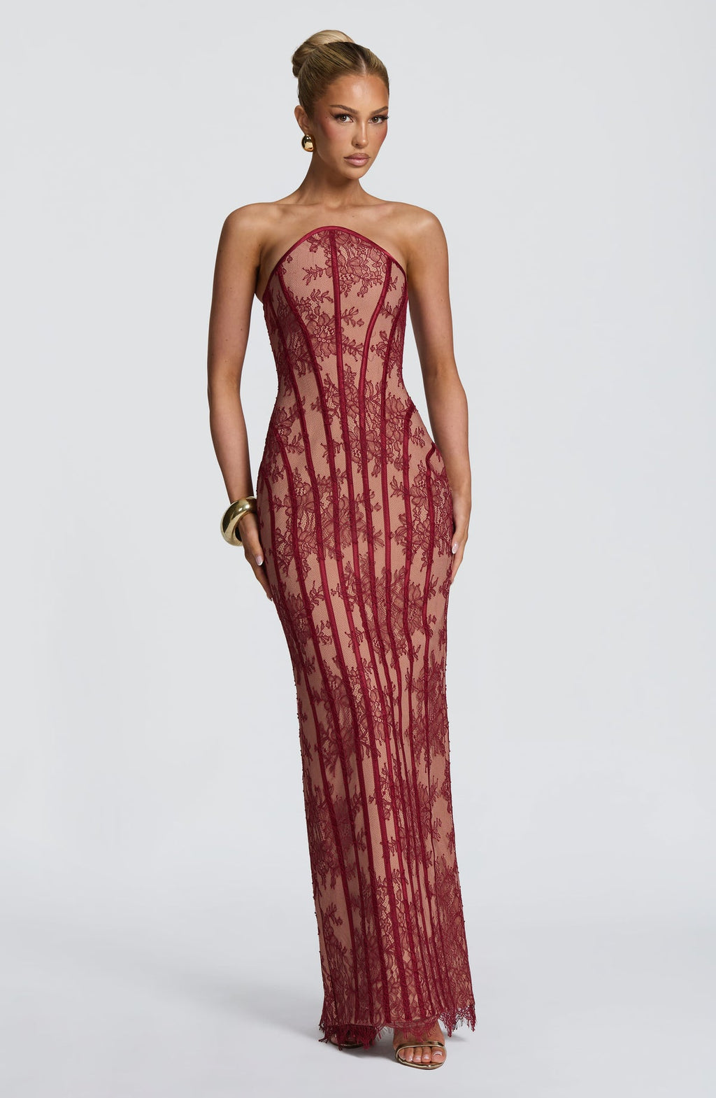 Robe longue Tamara — Bordeaux — vue 5