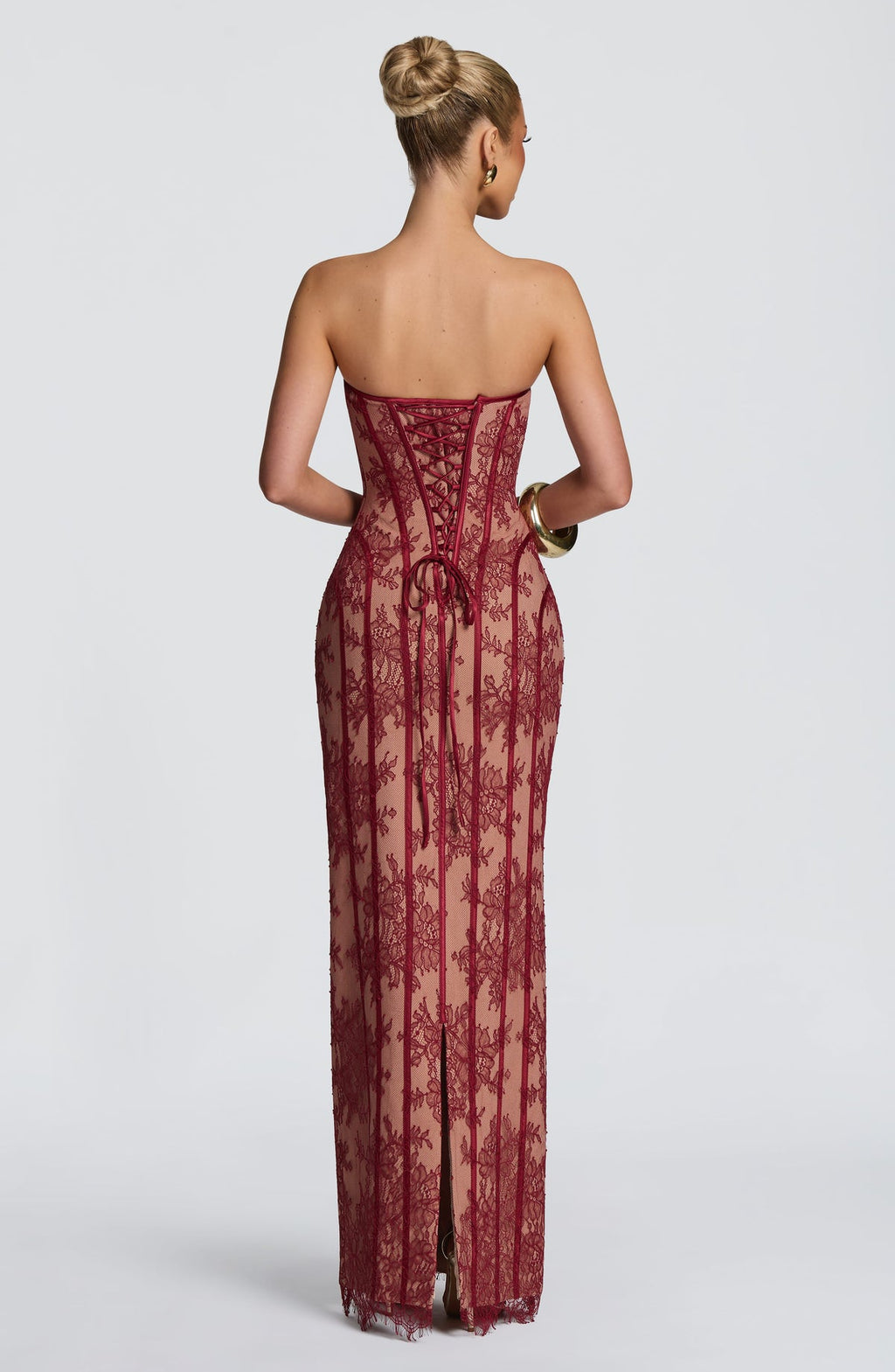 Robe longue Tamara — Bordeaux — vue 2