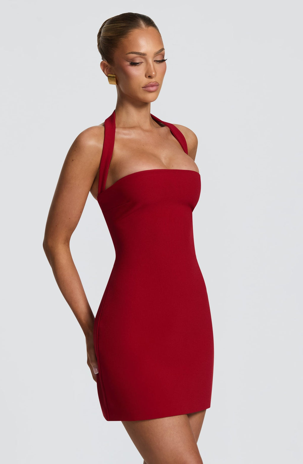 Robe courte Tamsin — Rouge profond — vue 3