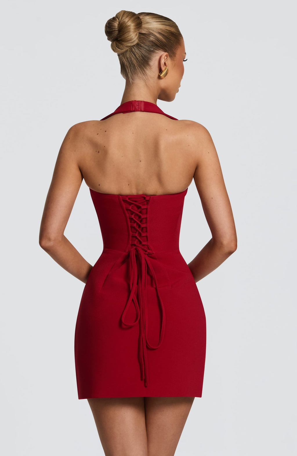 Robe courte Tamsin — Rouge profond — vue 2