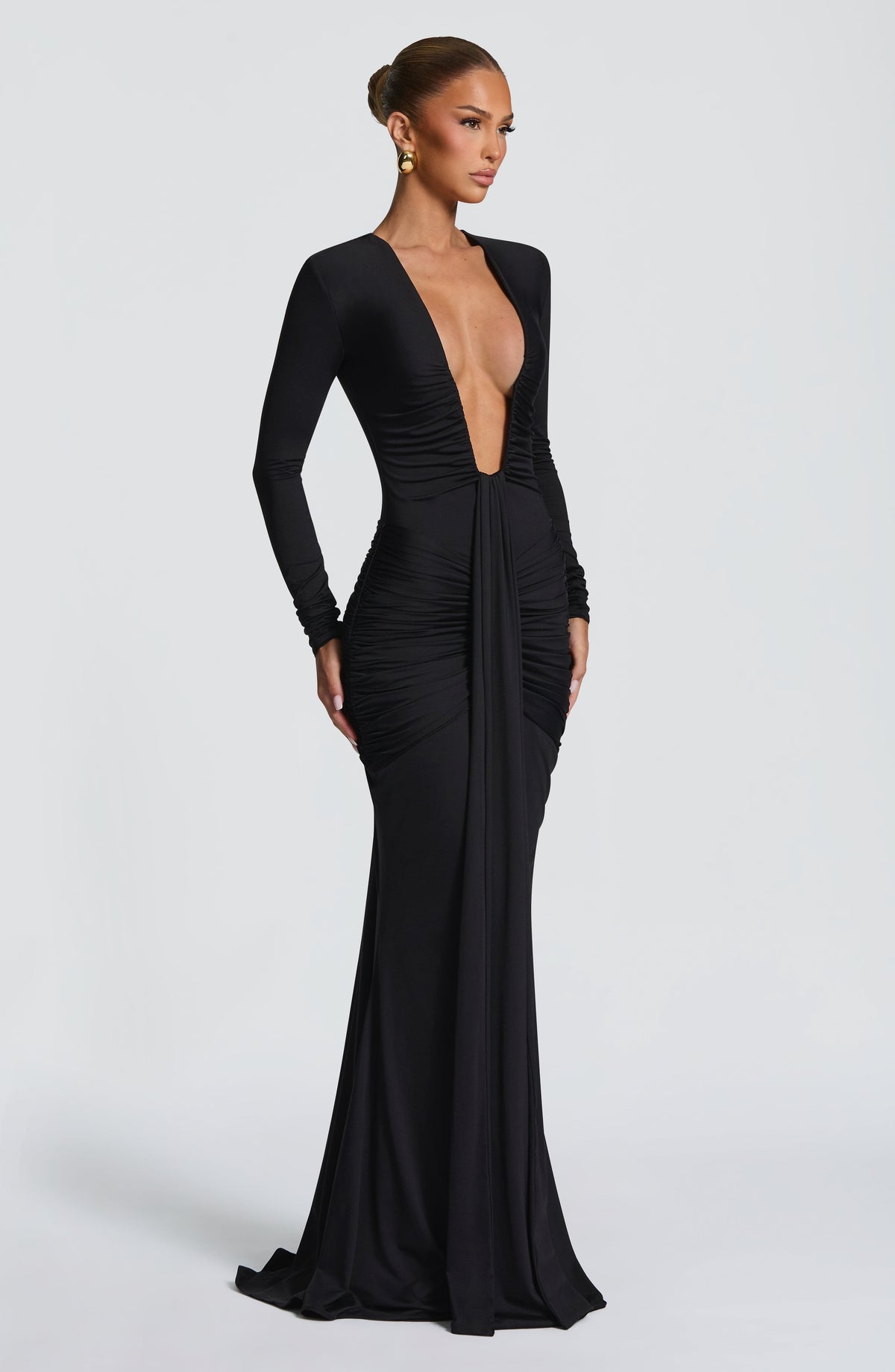 Robe longue Tara — Noir — vue 3