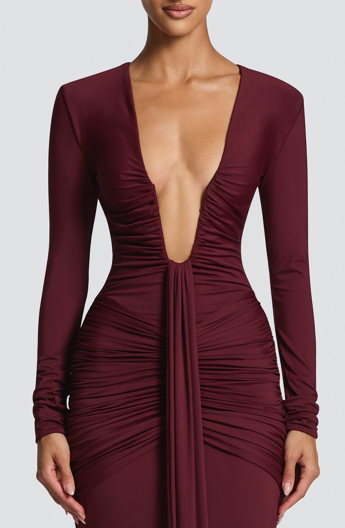 Robe longue Tara — Rouge cerise — vue 4