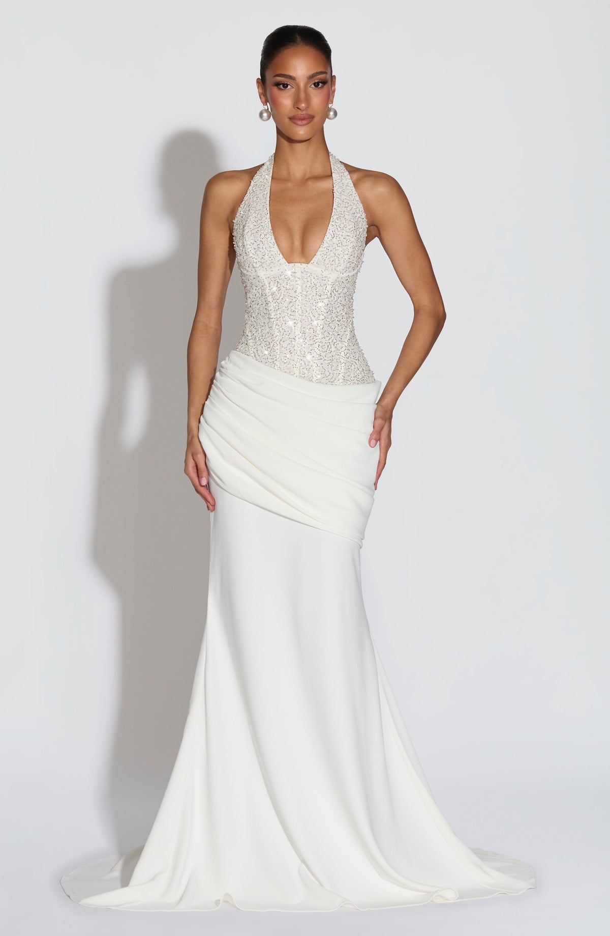 Robe de soirée Taylor — Ivoire