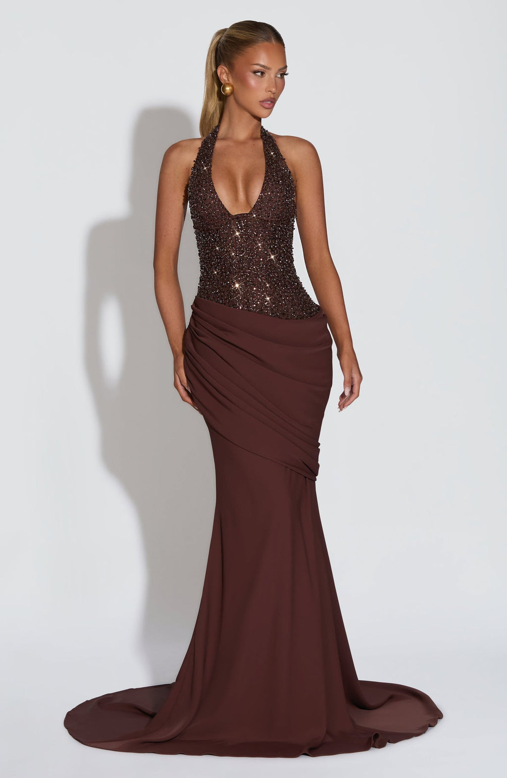 Robe de soirée Taylor — Prune
