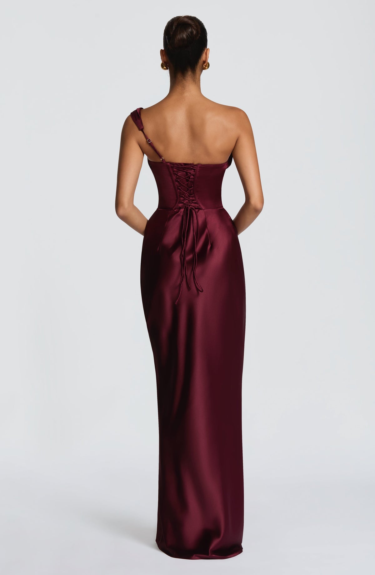 Robe longue Thalassa — Rouge cerise — vue 3