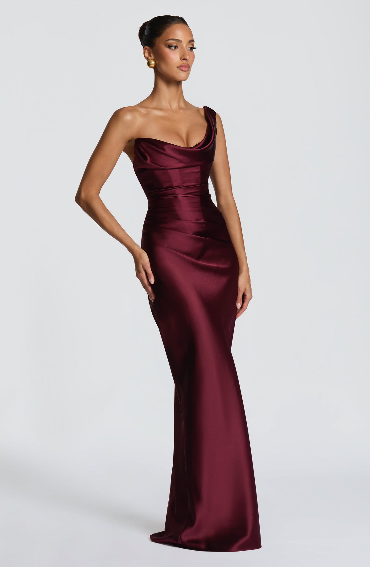 Robe longue Thalassa — Rouge cerise — vue 4