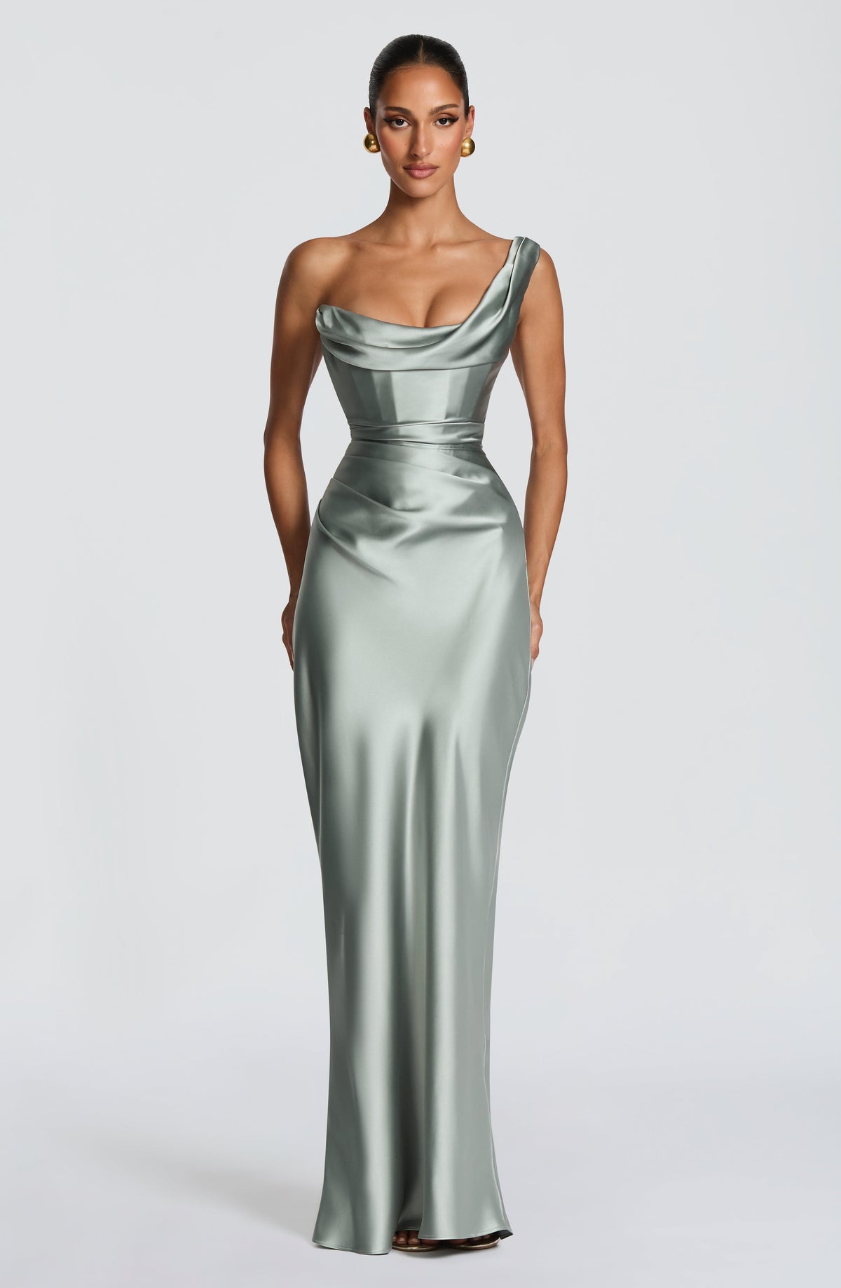 Robe longue Thalassa — Sage — vue 3
