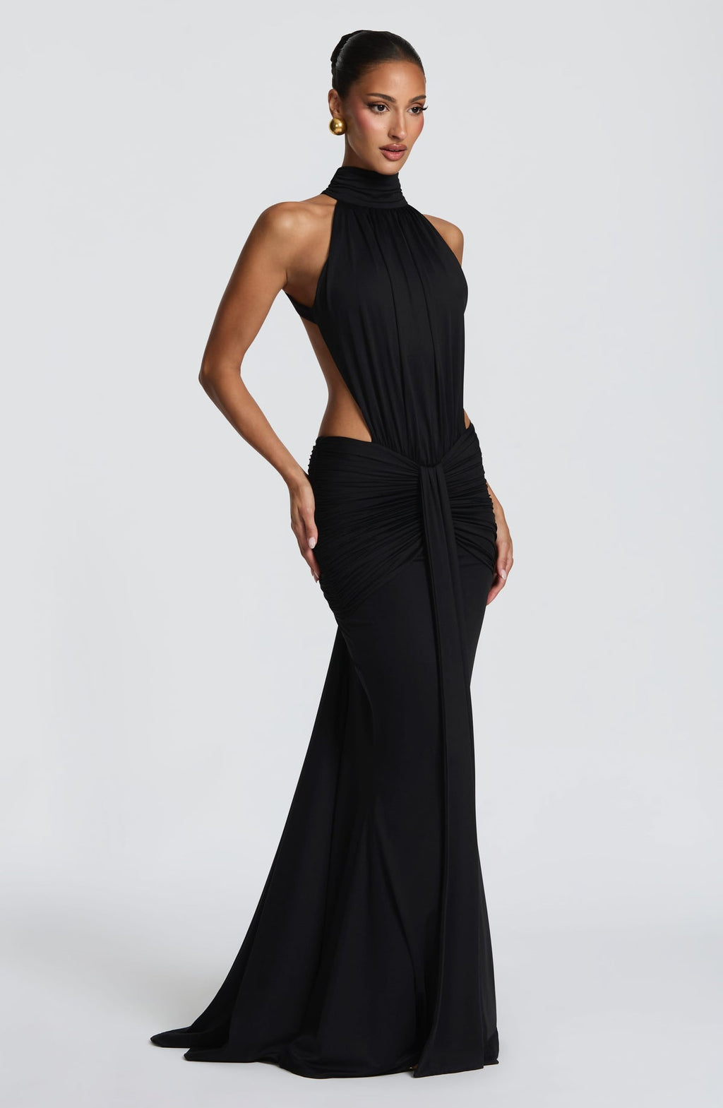 Robe longue Thekla — Noir — vue 3