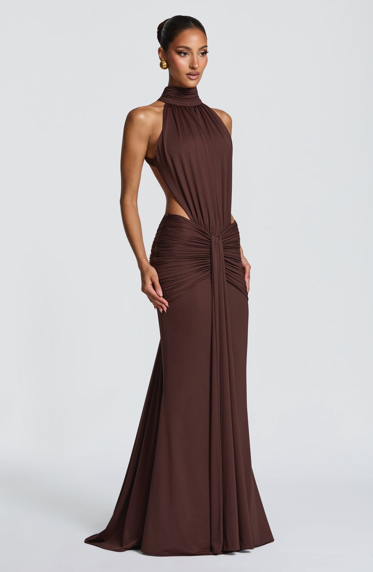 Robe longue Thekla — Prune — vue 3