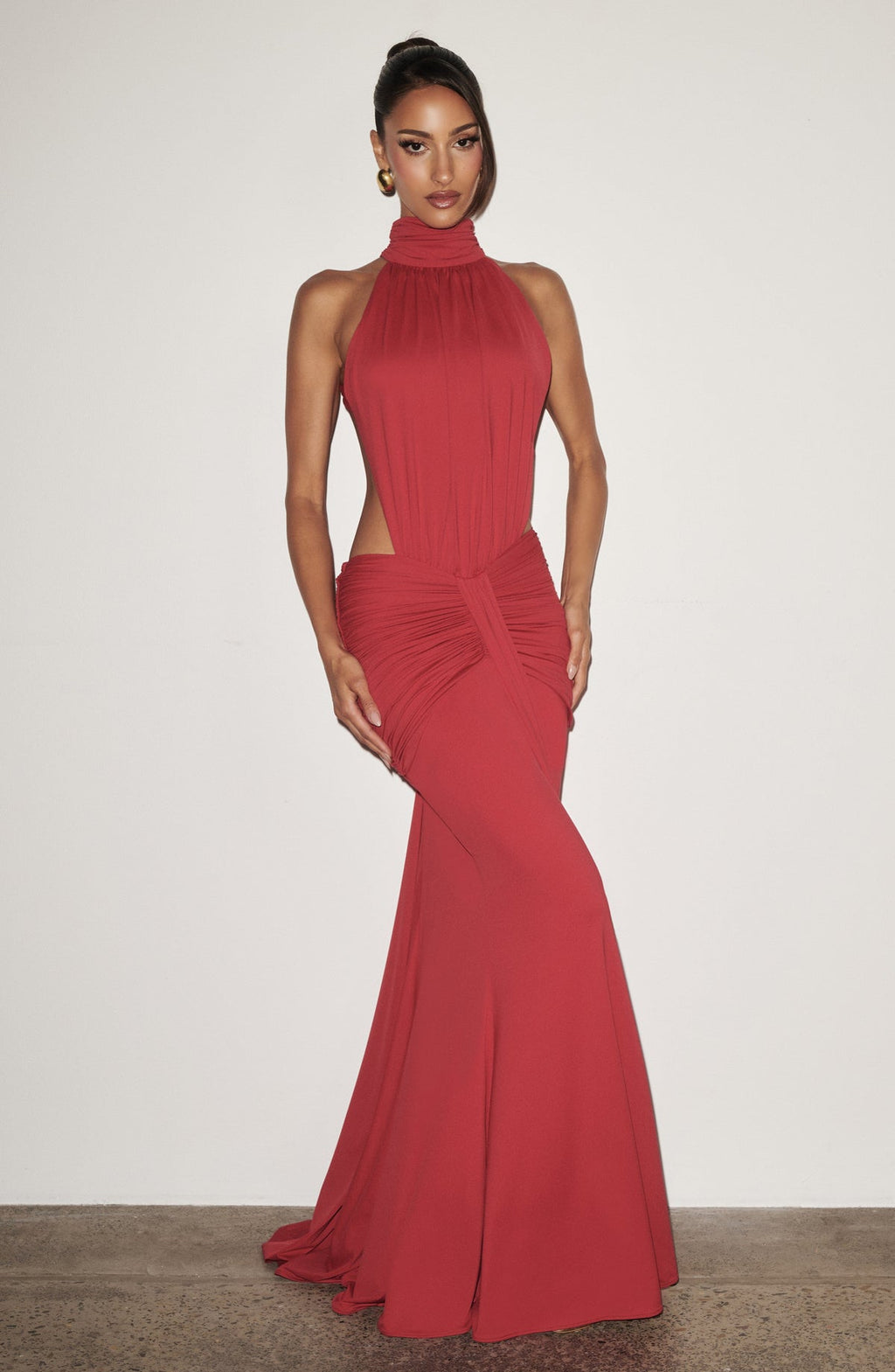 Robe longue Thekla — Rouge — vue 5