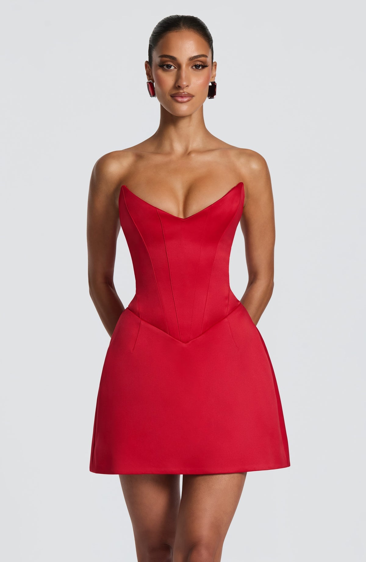 Robe courte Torin — Rouge