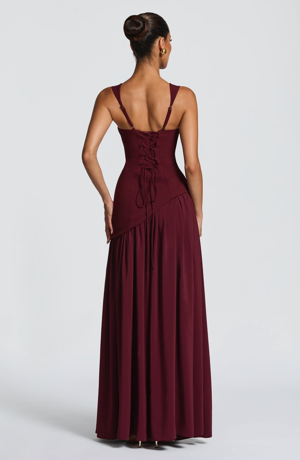 Robe longue Tullulah — Rouge cerise — vue 2