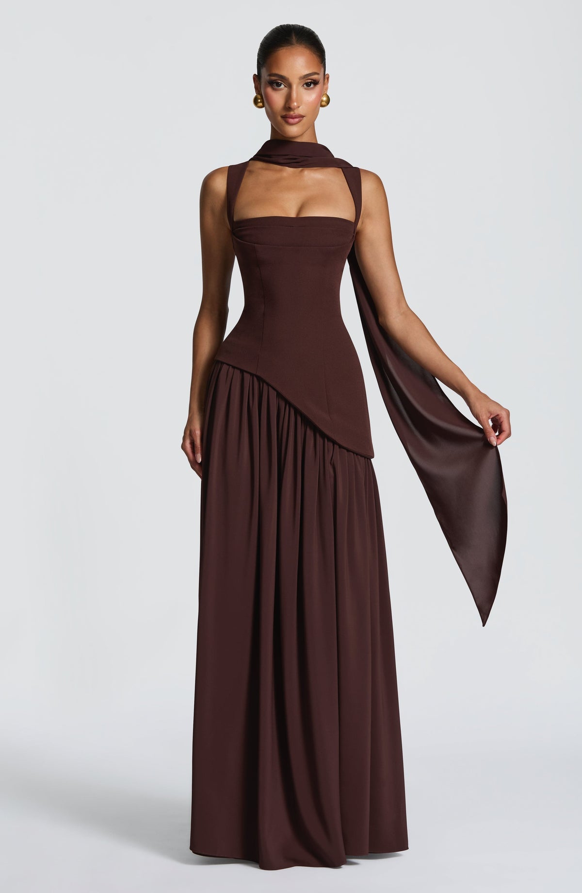 Robe longue Tullulah — Prune — vue 2