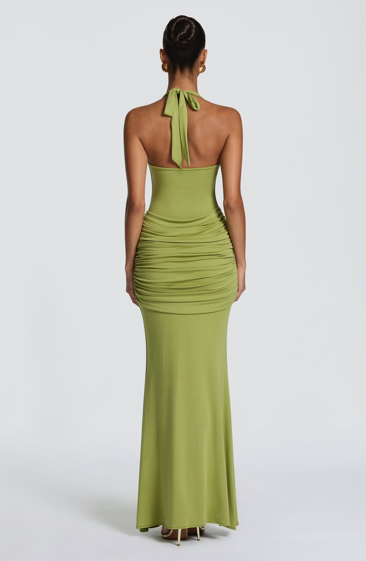 Robe longue Veneda — Olive — vue 2