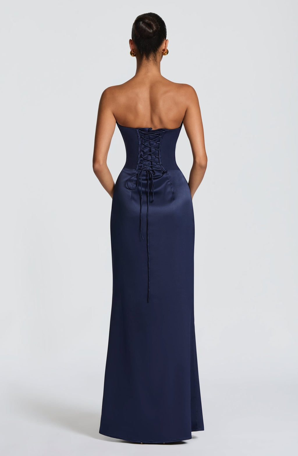 Abito lungo Vessa — Blu navy — vista 3